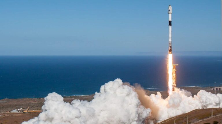 Launch of EIRSAT-1 along with the other 24 satellites on a SpaceX Falcon 9 rocket
