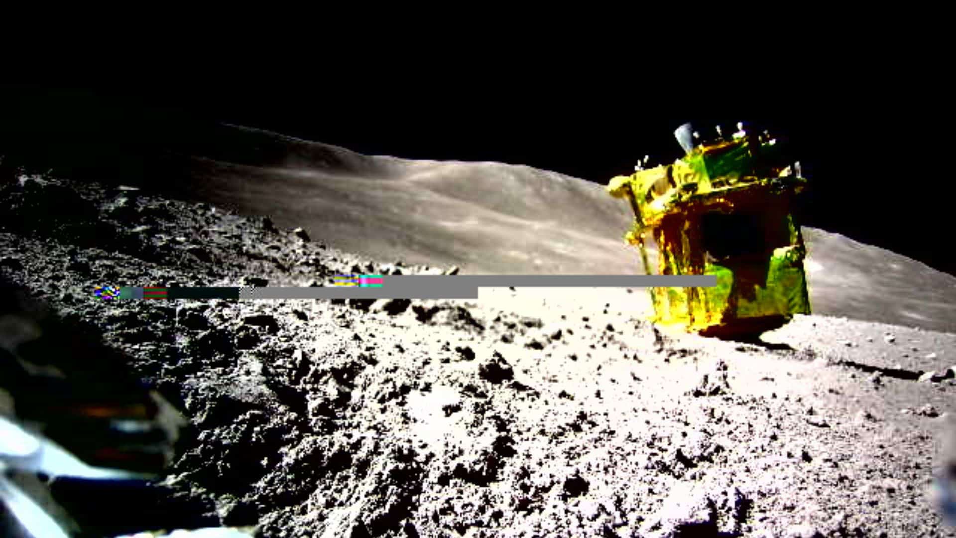 Japanese rover LEV-2 photographs SLIM spacecraft on the lunar surface