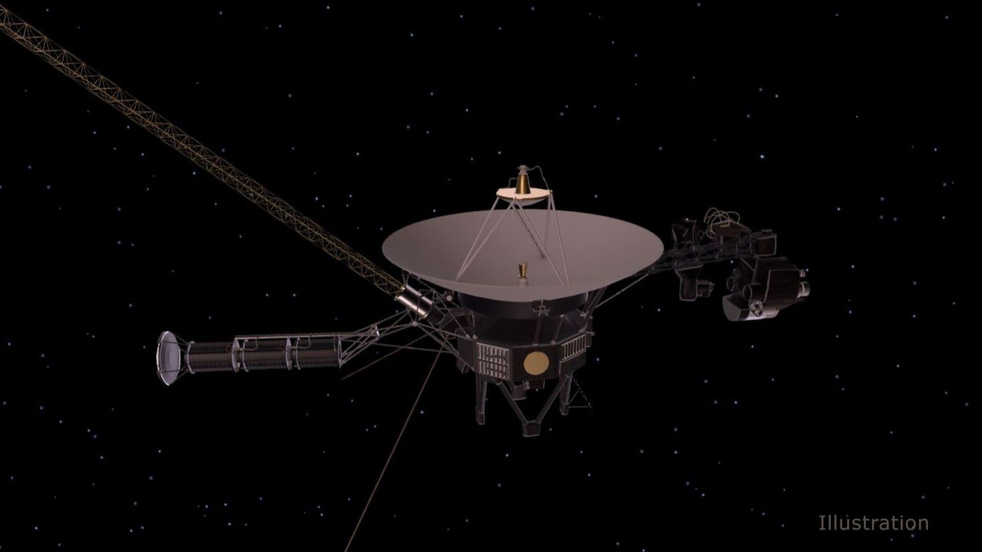 An artist's illustration of NASA's Voyager 1 spacecraft