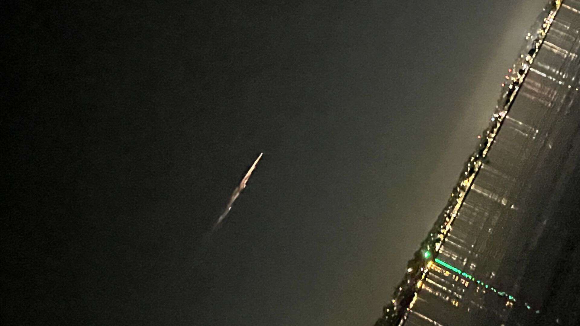 The Orbital Module of China's Shenzhou 15 spacecraft creates a fireball over California during atmospheric re-entry on April 2, 2024