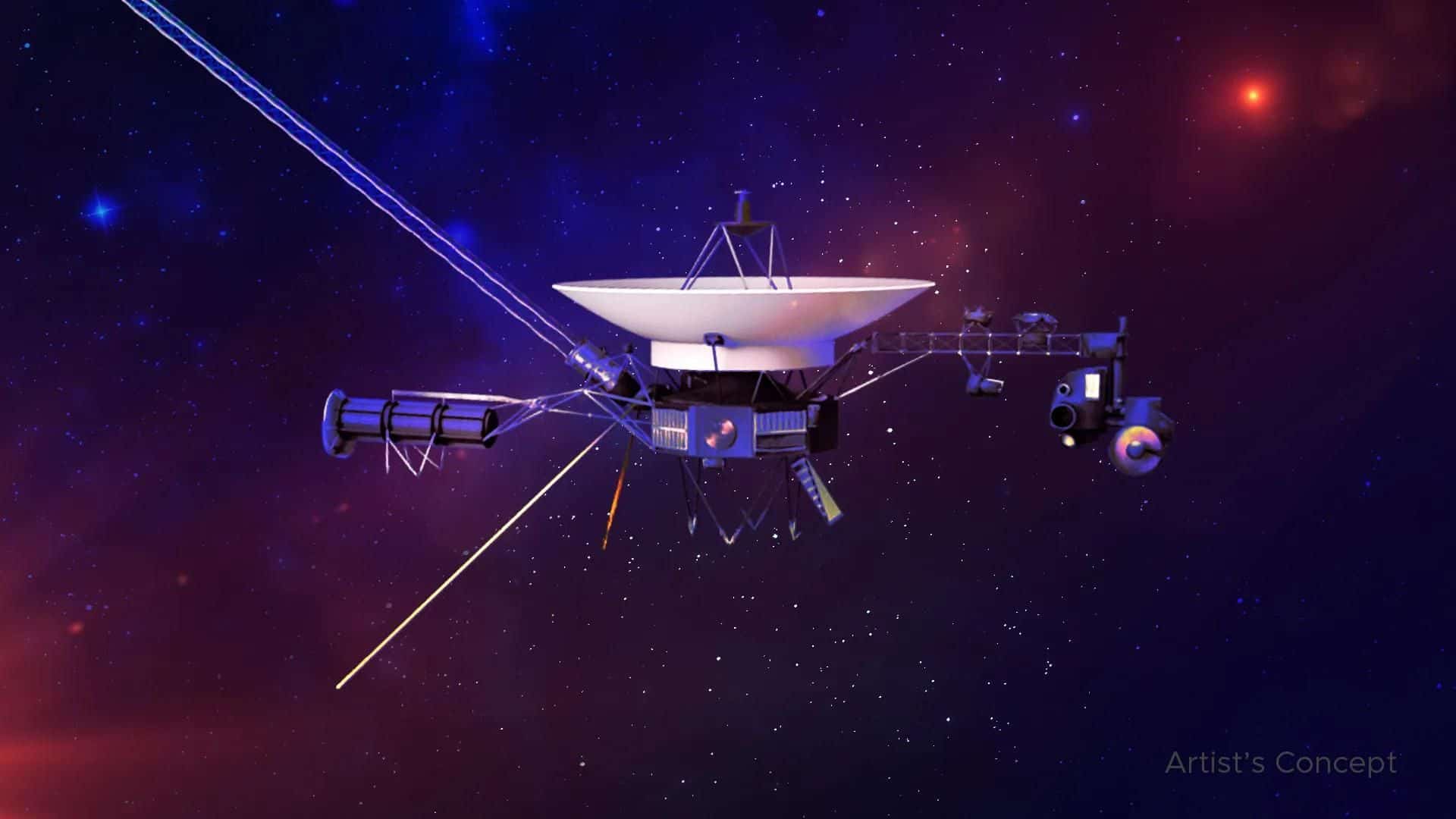 An artist’s illustration of the Voyager spacecraft currently exploring interstellar space