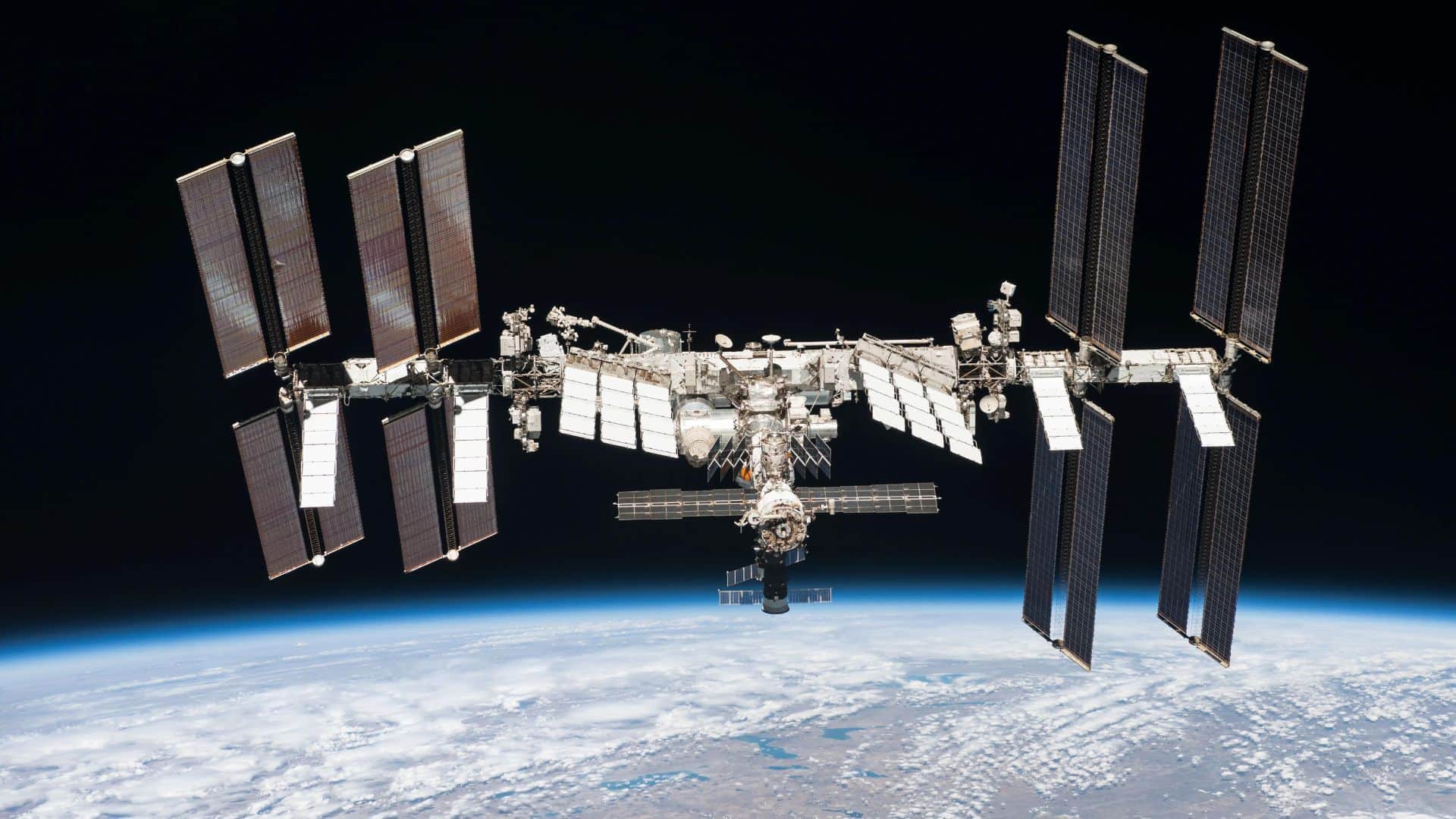 The International Space Station in low Earth orbit